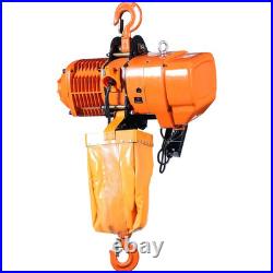 Electric Chain Hoist Three Phase Crane Hoist 4400 Lb 2 Ton Load 20 Ft Lift
