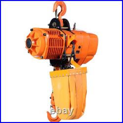 Electric Chain Hoist Three Phase Crane Hoist 4400 Lb 2 Ton Load 20 Ft Lift