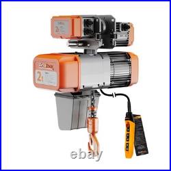 Electric Chain Hoist with Power Trolley 2 ton 1 Speed 208240V 3ø 60HZ 16ft G100