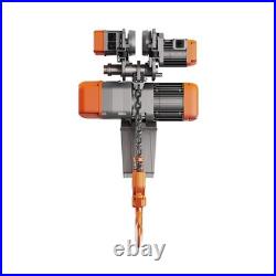 Electric Chain Hoist with Power Trolley 5 ton 1 Speed 208240V 3ø 60HZ 16ft