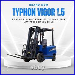 Electric Forklift 1.5 Ton Rated Capacity Lifter Truck w side shift Brand New USA