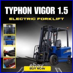 Electric Forklift 1.5 Ton Rated Capacity Lifter Truck w side shift Brand New USA