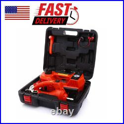 Electric Hydraulic Car Jack 5Ton 12V Floor Jack with Impact Wrench Tire Tool Kit