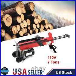 Electric Hydraulic Log Splitter 7 Tons Wood Portable Cutter Powerful 2200W 15A