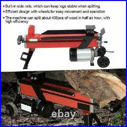 Electric Hydraulic Log Splitter 7-Tons Wood Portable Cutter Powerful 2200W 15A