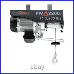 Electric Wire Rope Hoist 1 Ton 2200 lb 110V 38 ft. Wired Remote Control, H1 Duty Electric Wire Rope Hoist 1 Ton 2200 lb 110V 38 ft. Wired Remote Control, H1 Duty