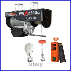 Electric Wire Rope Hoist 38 ft. Wireless Upper Limit Switch 4 1 ton 2200 lb 110V Electric Wire Rope Hoist 38 ft. Wireless Upper Limit Switch 4 1 ton 2200 lb 110V