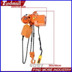 Findmall 1 Ton Electric Chain Hoist with10FT G80 Double Chain Lifting 2200Lbs 110V