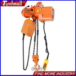 Findmall 1 Ton Electric Chain Hoist with10FT G80 Double Chain Lifting 2200Lbs 110V
