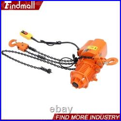 Findmall 1 Ton Electric Chain Hoist with10FT G80 Double Chain Lifting 2200Lbs 110V