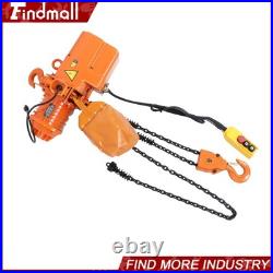 Findmall 1 Ton Electric Chain Hoist with10FT G80 Double Chain Lifting 2200Lbs 110V