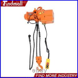 Findmall 1 Ton Electric Chain Hoist with10FT G80 Double Chain Lifting 2200Lbs 110V