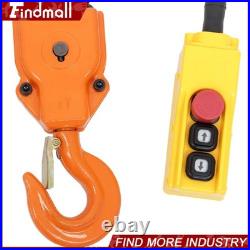 Findmall 1 Ton Electric Chain Hoist with10FT G80 Double Chain Lifting 2200Lbs 110V