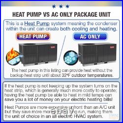 Goodman 2.5 Ton 13.4 SEER2 Central AC Heat Pump Package Unit System, Install Kit