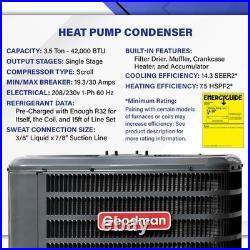 Goodman 3.5 Ton Central Heat Pump AC & Mobile Home Coil Air Conditioning System