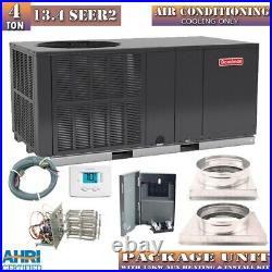 Goodman 4 Ton 13.4 SEER2 AC Package Unit System With 15KW Heat + Install Kit Goodman 4 Ton 13.4 SEER2 AC Package Unit System With 15KW Heat + Install Kit