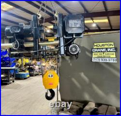 H-Lift 6.3 Ton Electric Wire Rope Hoist withMotorized Trolley, 30 Lift, 460-3-60V