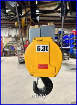 H-Lift 6.3 Ton Electric Wire Rope Hoist withMotorized Trolley, 30 Lift, 460-3-60V