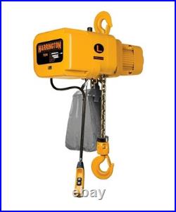 HARRINGTON (N)ER2020L, 2 TON ELECTRIC CHAIN HOIST, 30' LIFT, 14 ft/min