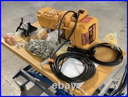 HARRINGTON SNER010L-15 Electric Chain Hoist H4 Heavy Duty 115/230V AC Hook Mount