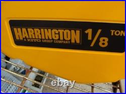 Harrington 1/8ton Electric Chain Hoist 10ft Lift 115v Seq001sd Seqp-556859
