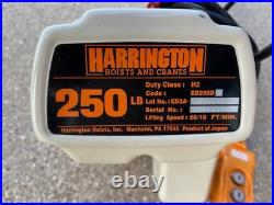 Harrington ED250DS 1/8 Ton Electric Hoist 10' Lift 2 Speed 26/10 FPM 115V 1Ph