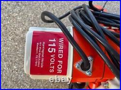 Harrington ED250DS 1/8 Ton Electric Hoist 10' Lift 2 Speed 26/10 FPM 115V 1Ph