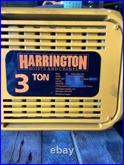 Harrington NER0300 3 Ton Electric Chain Hoist -NOS