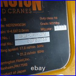 Harrington NER2W003H 1/4 Ton Electric Chain Hoist 250' Lift 21.2MPM 230V Remotes