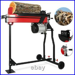 Heavy Duty Electric Log Splitter & Stand Horizontal Hydraulic 7 Ton Wood Cutter