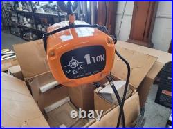 Hitachi/jet 1-ton Electric Chain Hoist, 20' Lift, Type 1bsh1, 115/230 V, 1 Phase