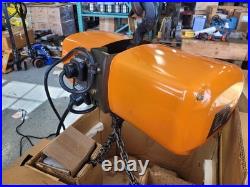 Hitachi/jet 1-ton Electric Chain Hoist, 20' Lift, Type 1bsh1, 115/230 V, 1 Phase