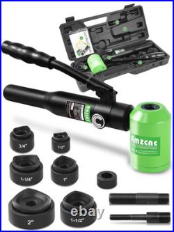 Hydraulic Knockout Punch Kit 8Ton 1/2-2In Electrical Conduit Electricians Pane
