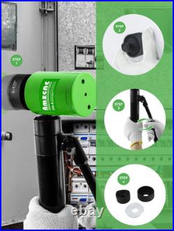 Hydraulic Knockout Punch Kit 8Ton 1/2-2In Electrical Conduit Electricians Pane