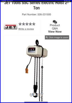 JET 2-Ton Electric Chain Hoist, 15' Lift, 460V 3Phase (2SS-3C-15) JET 2-Ton Electric Chain Hoist, 15' Lift, 460V 3Phase (2SS-3C-15)