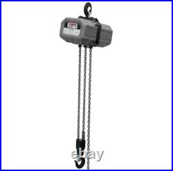 JET 2SS-3C-15 230V/460V 2 Ton 3 Phase Electric Chain Hoist with 15' Lift New