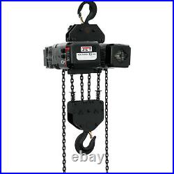 JET VOLT Series Electric Chain Hoist- 10-Ton Cap 10ft Lift 3-Phase
