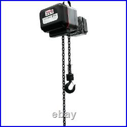 JET VOLT Series Electric Chain Hoist- 2-Ton Cap 10ft Lift 3-Phase