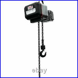 JET VOLT Series Electric Chain Hoist- 2-Ton Cap 15ft Lift 3-Phase