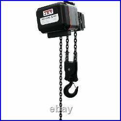 JET VOLT Series Electric Chain Hoist- 5-Ton Cap 10ft Lift 3-Phase