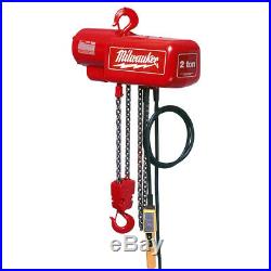 Milwaukee 9570 2 Ton Capacity 10-Foot Lift Electric Chain Hoist Bare Tool