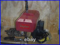 NEW Dayton 452R37 Chain Hoist 2000 lb. Load 20 ft. Lift 230/460 volt 3 phase