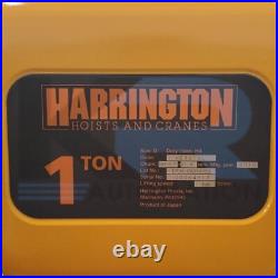 NEW Harrington NER2010L-10 Electric Chain Hoist 1-Ton 14FPM 10Ft 230V 1.2HP