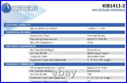 NEW Kwikool Iceberg 1.1 Ton Portable Air Conditioner KIB1411-2 13,800 BTU 115V