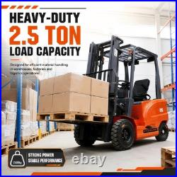 New 2.5Ton Electric Forklift Side Shift Rated Load Lifter With60V 70Ah Charger USA