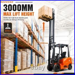New 2.5Ton Electric Forklift Side Shift Rated Load Lifter With60V 70Ah Charger USA