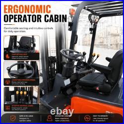 New 2.5Ton Electric Forklift Side Shift Rated Load Lifter With60V 70Ah Charger USA