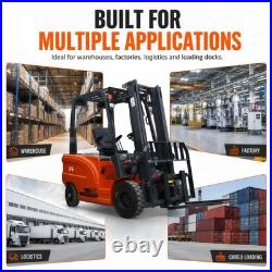 New 2.5Ton Electric Forklift Side Shift Rated Load Lifter With60V 70Ah Charger USA