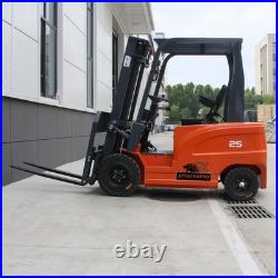 New 2.5Ton Electric Forklift Side Shift Rated Load Lifter With60V 70Ah Charger USA