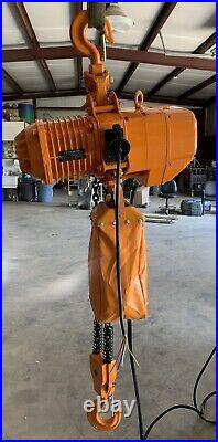 New 2 ton Electric Chain Hoist 4000 LB with 13 FT Chain 2 ton 230V 3ph Warranty
